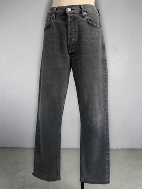 Citizens of Humanity Charlotte Straight Leg Jeans Black Faded Wash